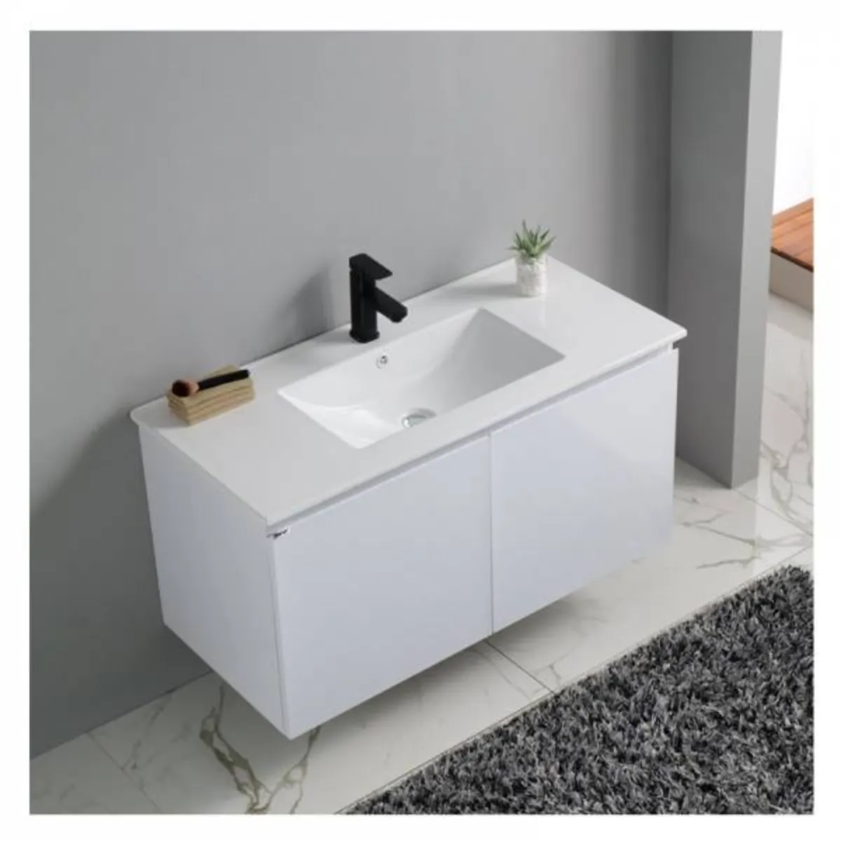 Baron A110 Stainless Steel Cabinet with Insert Basin 1010mm (6 Colours) - view 2
